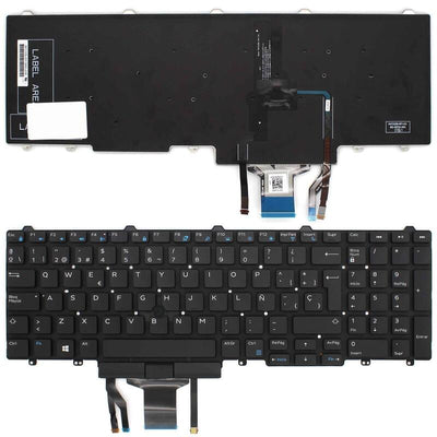 Keyboard Spanish Compatible Laptop Dell Latitude E5450 E5470 P48G P63G New Retroiluminado And With Pointstick  — image 1