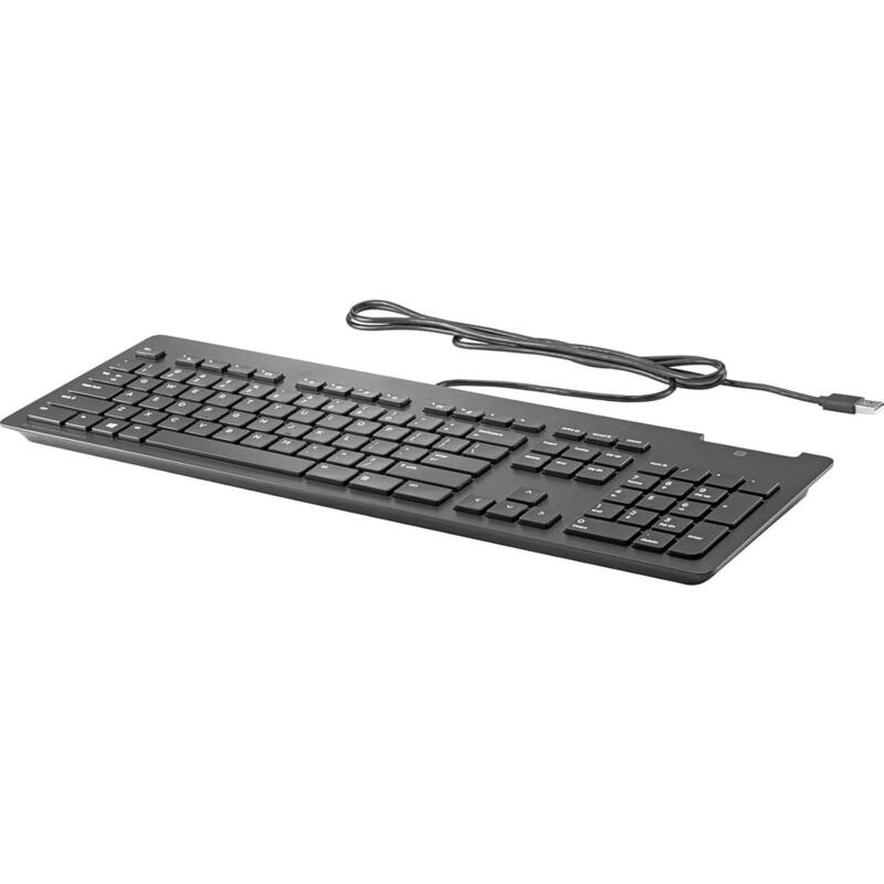 HP Keyboard Refurbished TPC-5001K Slim Smartcard Spanish (QWERTY) Black With USB Cable 1 Year Warranty