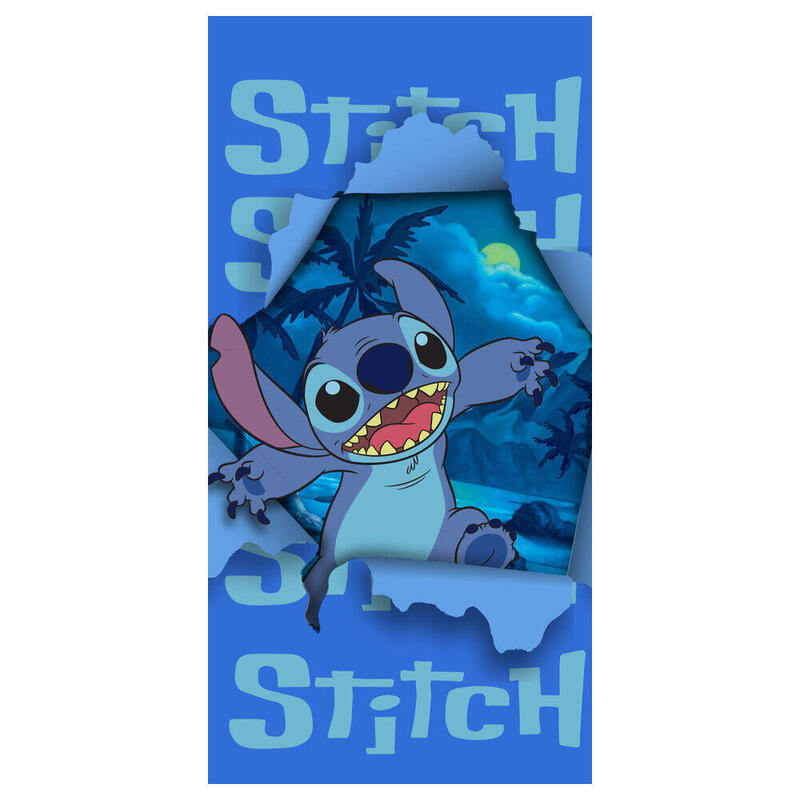 Disney Towel Stitch Microfibra 70X140CM. 250GSM. 100% Polyester